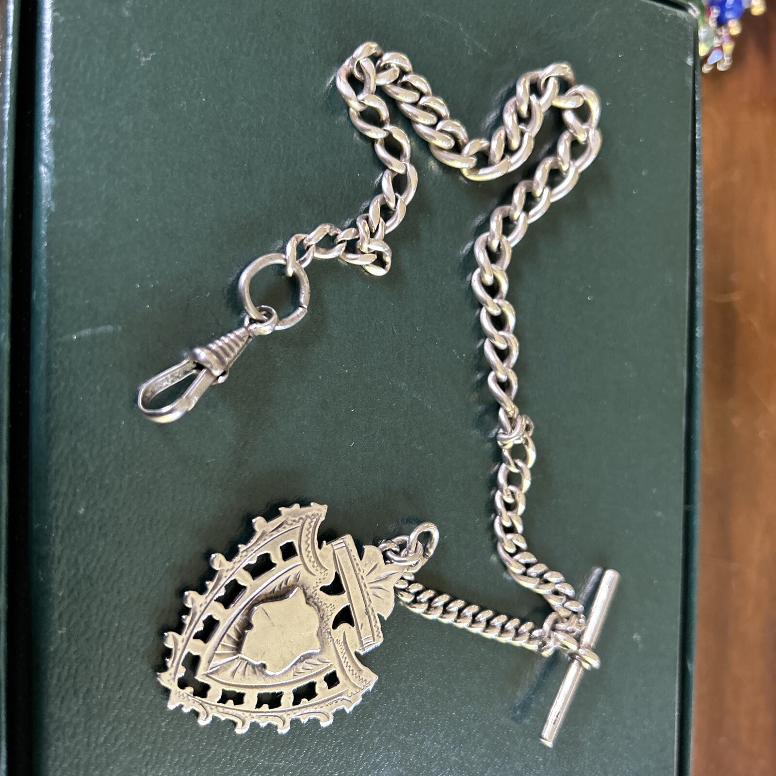 Antique Solid Silver Hallmarked 44.3g Single Albe… - image 6