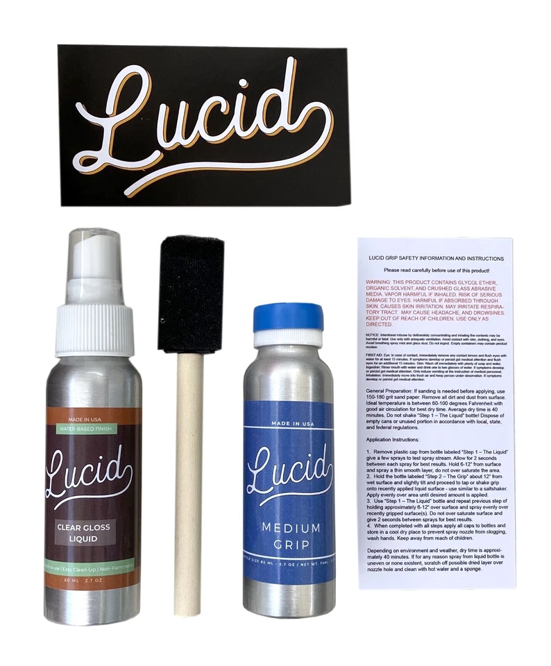 Lucid GLOW Grip - Spray on Grip Tape - Clear Wood Gloss Coat Eco Friendly - Image 3 of 4