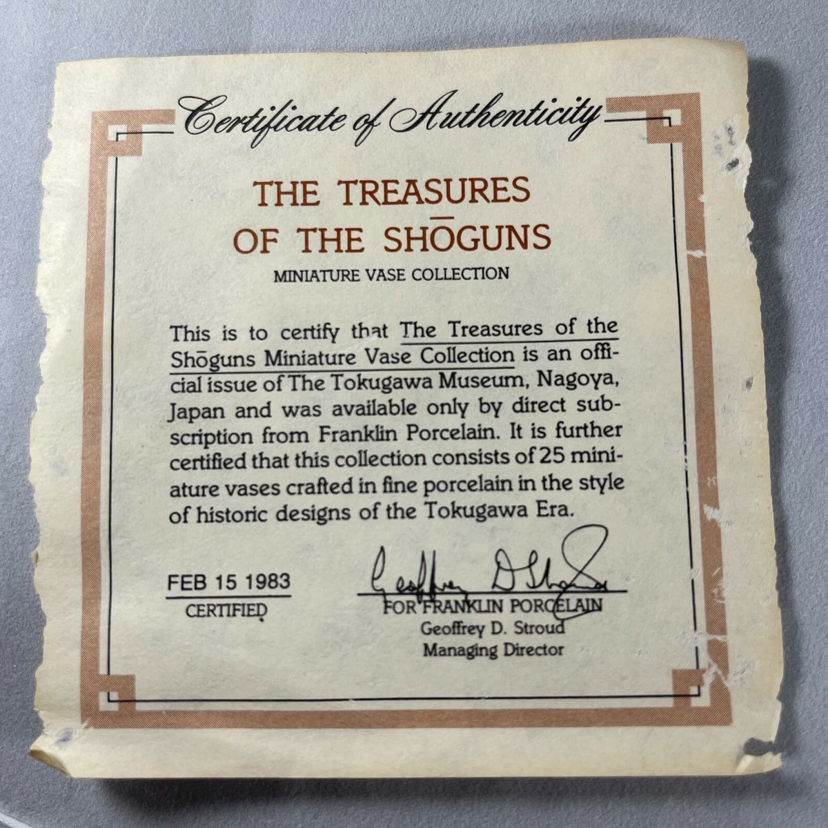 Franklin Mint - The Treasures of the Shoguns - Miniature 3