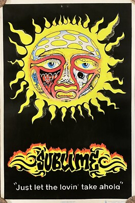 2002 Sublime Sun #1810 Flocked Blacklight Poster 23” X 35” | eBay