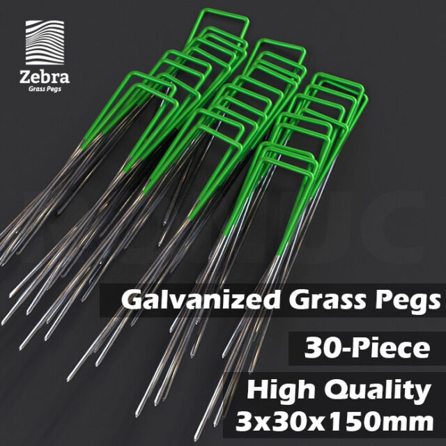 Grass Pegs Lawn Turf Weed Mat U Pins Stakes Steel Staples Anchor Lawn Sod 30pcs