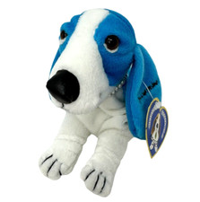 Birthstone Bassets Plush Dog December Blue Pearl Necklace Missing Stone 7"