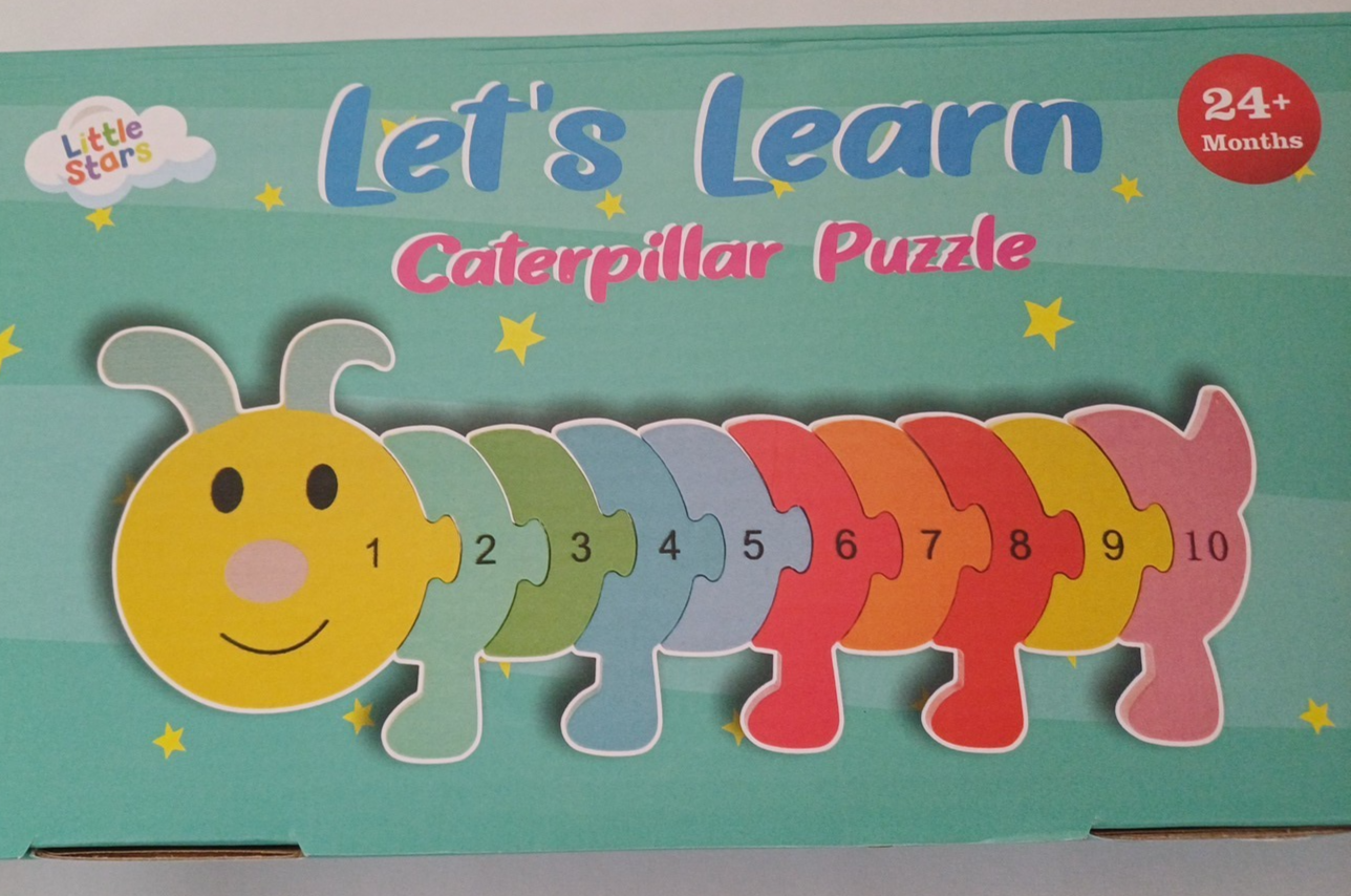 Let's Learn Caterpillar Puzzle 2yrs+ Numbers Counting to 10 Motor Skills