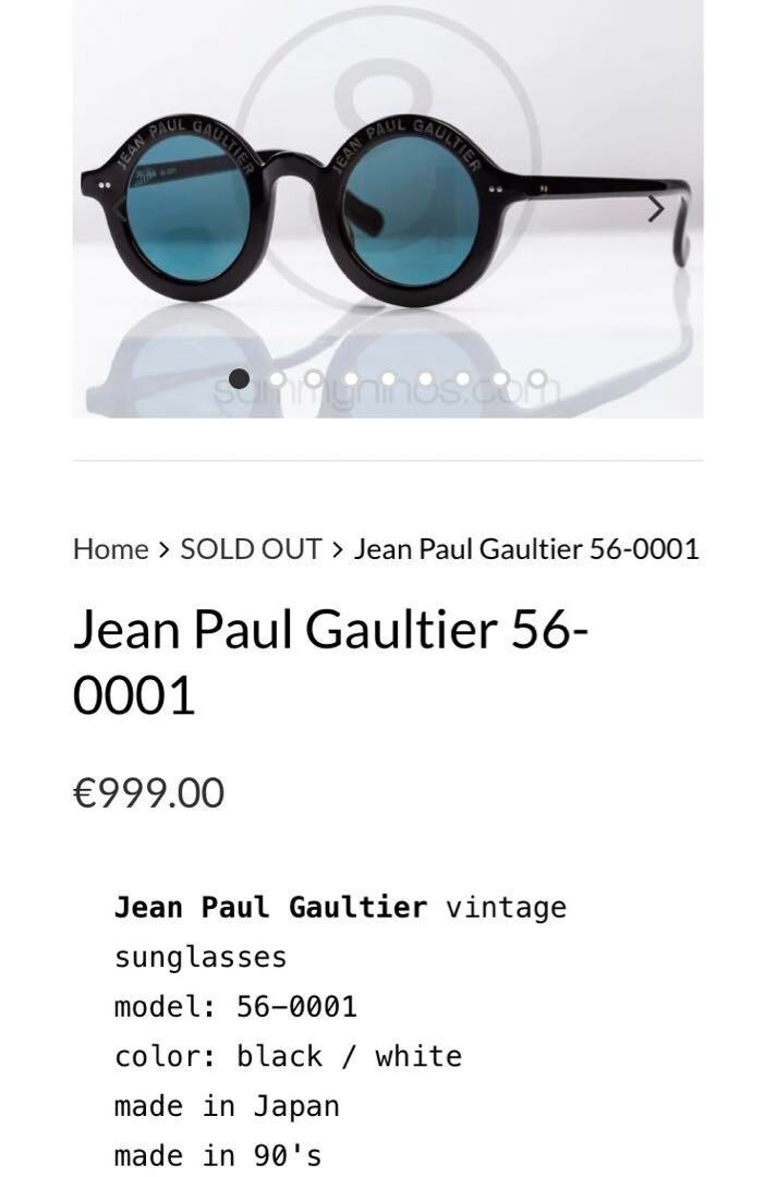 JEAN PAUL GAULTIER 56-0071 Sunglasses Fashion Accessories