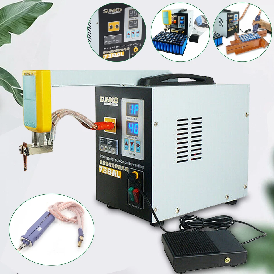 Soldadora de punto de pulso portátil máquina de soldadura para paquete de baterías SUNKKO 737G 50A-900A Foto 4 de 4