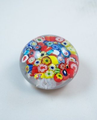 M Design Art Colorful Assorted Murrine M Paperweight PW-611