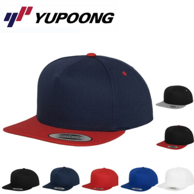 Yupoong Snapback 5 Panel Snapback Cap in vielen Farben