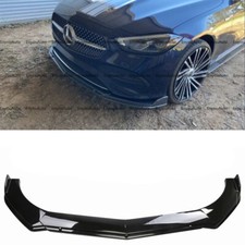 For Mercedes-benz Cla200 Cla250 Front Bumper Lip Spoiler Splitter Glossy Black