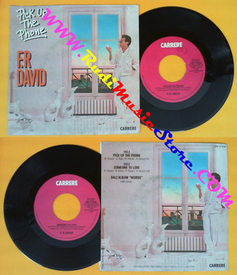 *LP 45 7'' F.R. DAVID Pick up the phone Someone to love 1983 italy (QSD2)