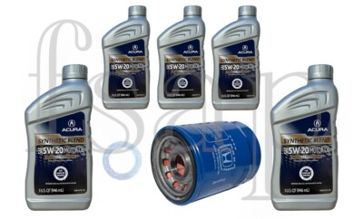 Genuine Acura oil change kit 2007-2025 Acura RDX Synthetic Blend engine oil 5w20