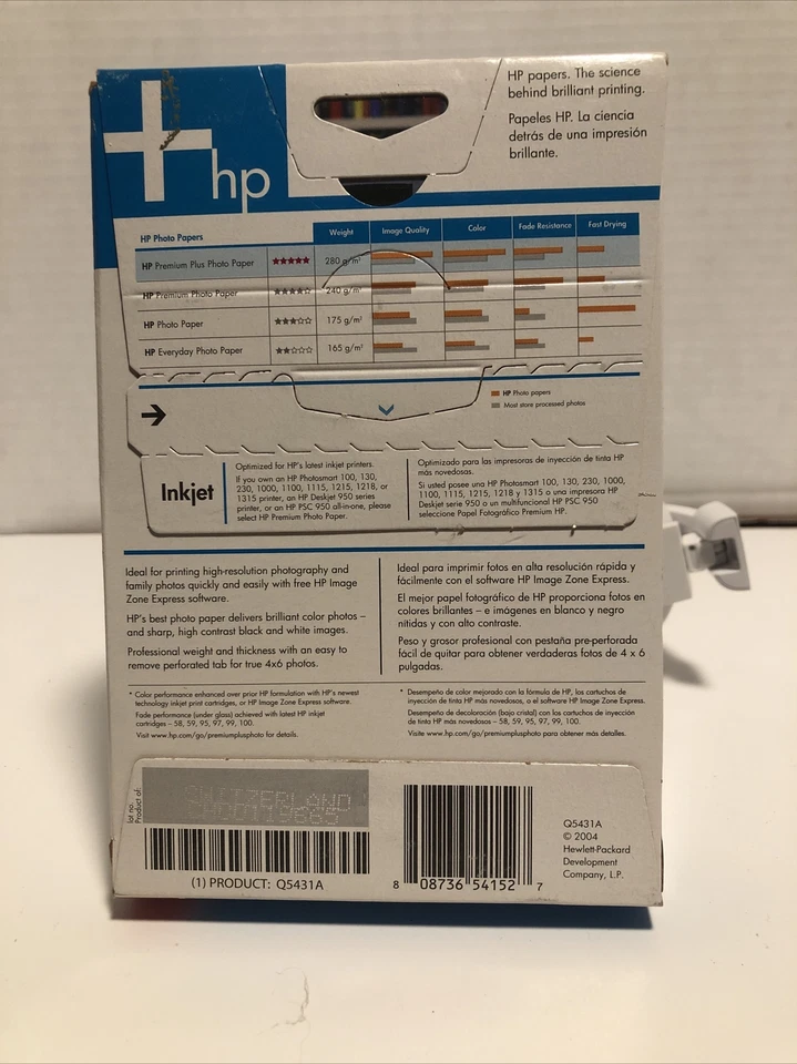 New Sealed HP Premium Plus Photo Paper High Gloss 4×6 (100 Sheets) - Image 2 of 2