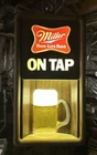 Vintage 1980s Miller High Life Beer On Tap Hanging Rotating Lighted Motion Sign
