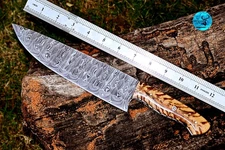 Custom Made Kitchen Knife Cutlery - Hand Forge Damascus Steel Blade Chef Knife