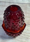 New ListingVintage Fenton Hobnail Red Cadmium Amberina Fairy Lamp