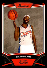 2008-09 Bowman #55 Baron Davis Los Angeles Clippers