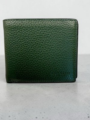 COACH CR398 Men's 3-In-1 Wallet Refine Pebble Leather Emerald Green Bifold