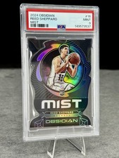 Reed Sheppard CASE HIT (SSP) Rookie Card, '24 Obsidian. PSA 9. Pop1, NONE Higher