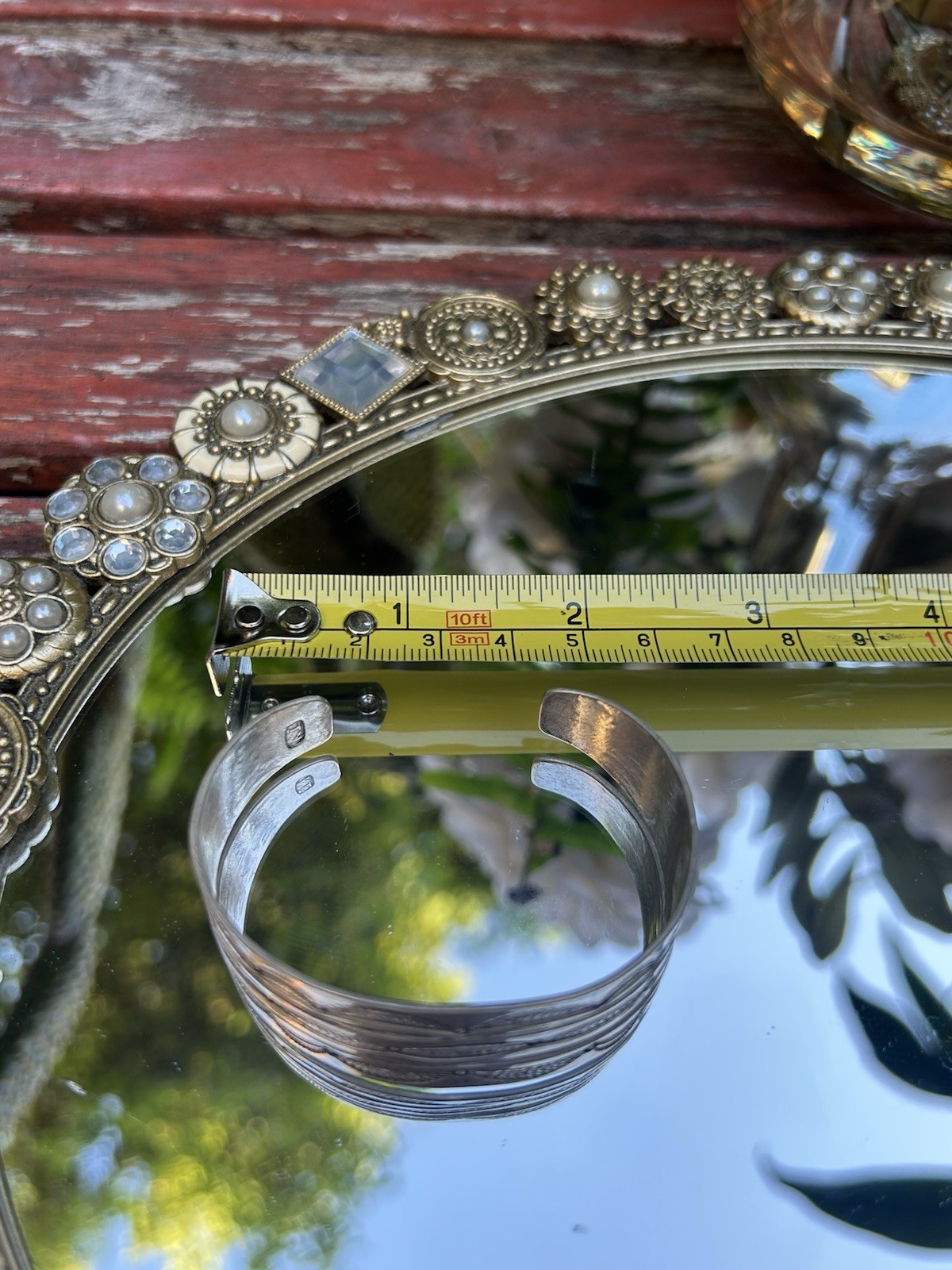 Sterling Silver 925 Signed Sizable Asymmetrical C… - image 4