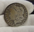 1901 O US Morgan Silver Dollar $1 (Cleaned) VG