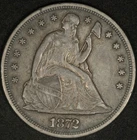 1872 PCGS XF SEATED LIBERTY SILVER DOLLAR NICE DETAILS +CRUSTY ORIGINAL SURFACES