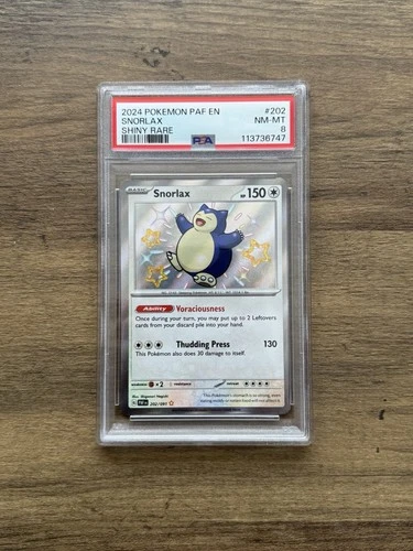 Pokémon TCG Snorlax Paldean Fates 202/091 | PSA 8