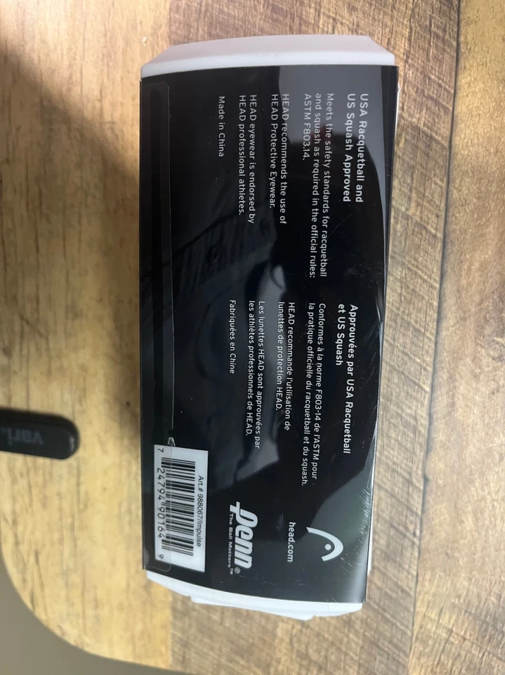 HEAD Gafas de Raquetball Impulso Antiniebla y A Prueba de Roturas, Nuevas En Caja Foto 3 de 4