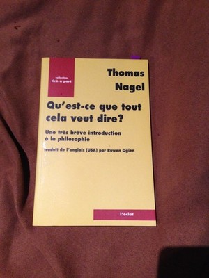 Qu'est-ce que tout cela veut dire ?