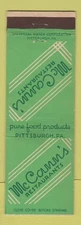 Matchbook Cover - McCAnn's Restaurants Pittsburgh PA