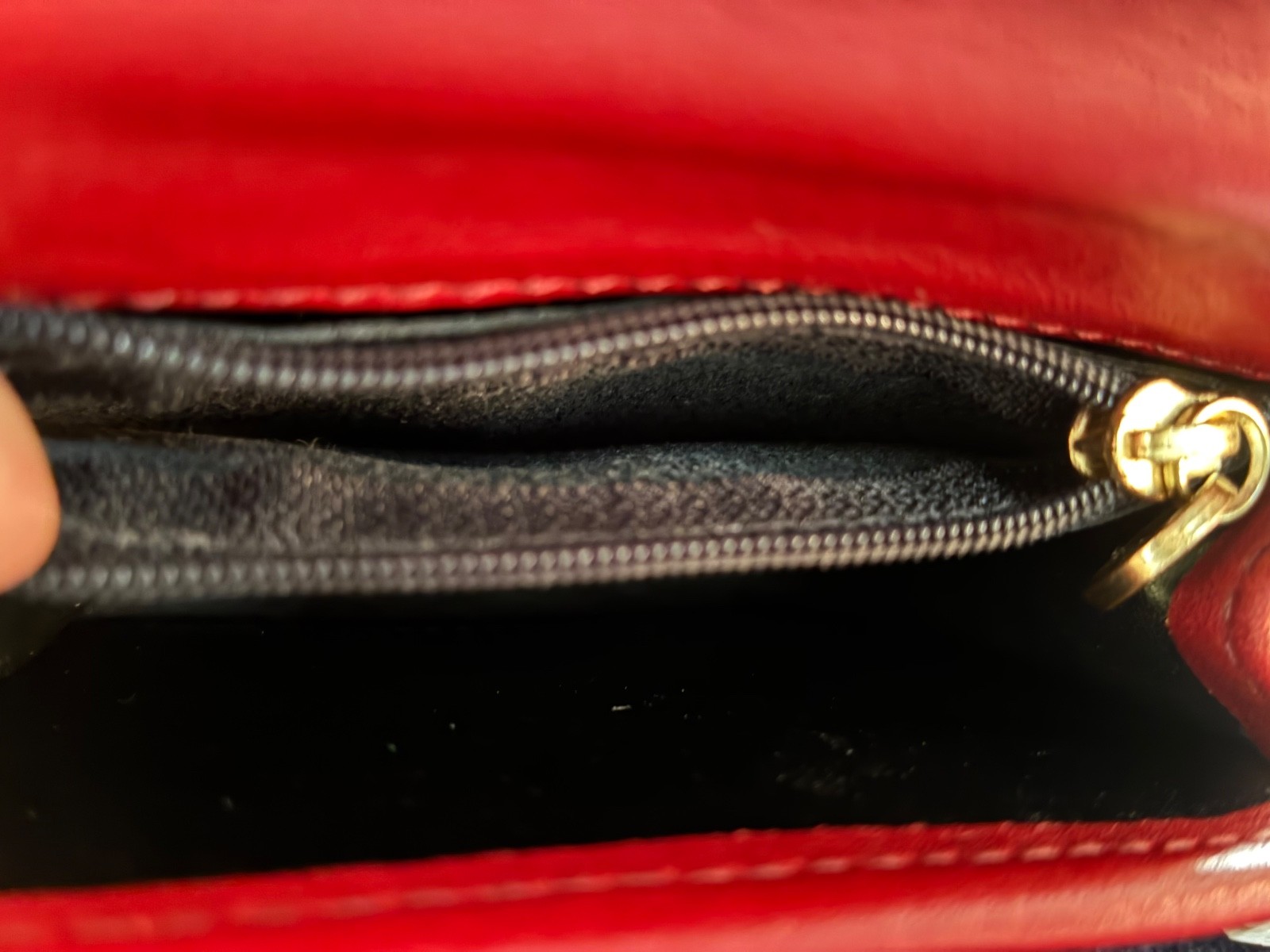 COACH VINTAGE RED LEATHER MULTI FUNCTION PURSE WA… - image 12