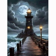 Paint by Numbers for Adults Beginner, Lighthouse Adult Paint by Number Kits o...