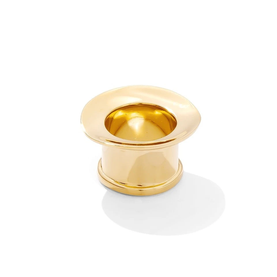 Par de ojales Lao acampanados dobles chapados en oro rosa: 1/2" - Tawapa genuino Foto 4 de 4