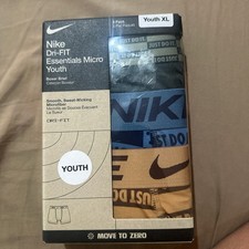 Nike Boys' Dri-FIT Essentials Micro Multi-Pack Boxer Briefs Youth Large