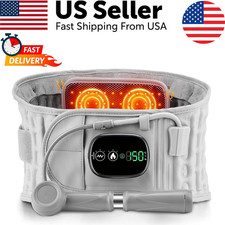 Inflatable Heating Massage Decompression Belt Lumbar for Lower Back Pain Relief