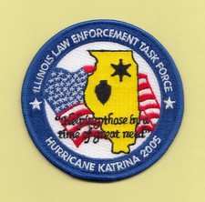C17 IL HURRICANE KATRINA 2005 RELIEF FEDERAL POLICE PATCH AGENT TASKFORCE FBI