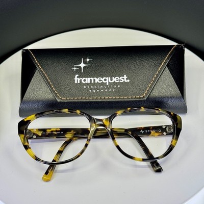 VTG ADRIENNE VITTADINI AVS 104 TORT Womens Brown Cat Eye Eyeglasses FRAMES ONLY