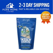 Natural Light Grey Celtic Sea Salt - 1 lb. Bags, Pack of 2 - Doctor Recommended