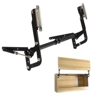 Vertical Lift Hinge Matte Black Pneumatic Arm Kitchen Mechanical Hinge