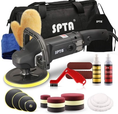 Buffer Polisher, SPTA 7 Inch 180mm Rotary Polisher Car Polisher Electric Poli...