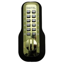 Lockey M-230-BB Mechanical Keyless Lock Janitor Function - Bright Brass