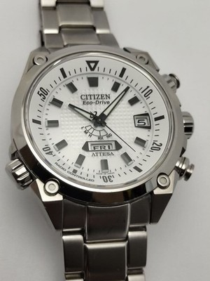Citizen Attessa H106 Radio Solar Titanium White Watch Japan 0611252