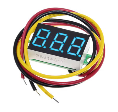 0,36'' Zoll Digital Voltmeter Blau DC 0 100V 3 stellig LED Panelmeter 3 Draht