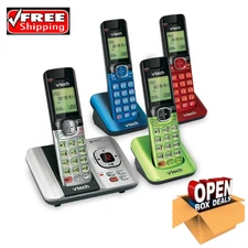 VTech CS6529-4B 4-Handset DECT 6.0 Cordless Phone with Blue/Green/Red/Silver