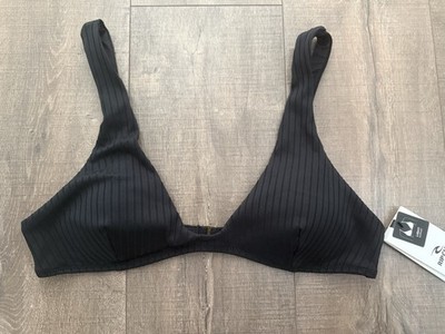 NWT Rip Curl Premium Surf Bralette Swim Top Black Size Large
