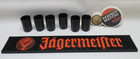 6x Jägermeister Shot Gläser schwarz 2cl Stamperl Schnapsglas + Barmatte + 6x