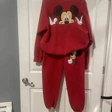 Women’s Mickey Mouse Sweatshirt/Sweatpants The Disney Store SZ Med Made In USA