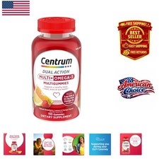 Omega 3 Multivitamin Gummies - 110 Count, Delicious Strawberry, Lemon  Orange