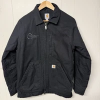 Carhartt Loose Fit Washed Duck Coat Jacket 104293 Logo Black Men S NWT