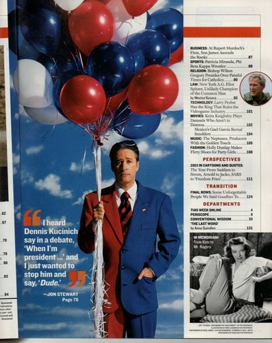 Newsweek December 29 2003 Jon Stewart Keira Knightley Gael Garcia Bernal - Picture 3 of 3