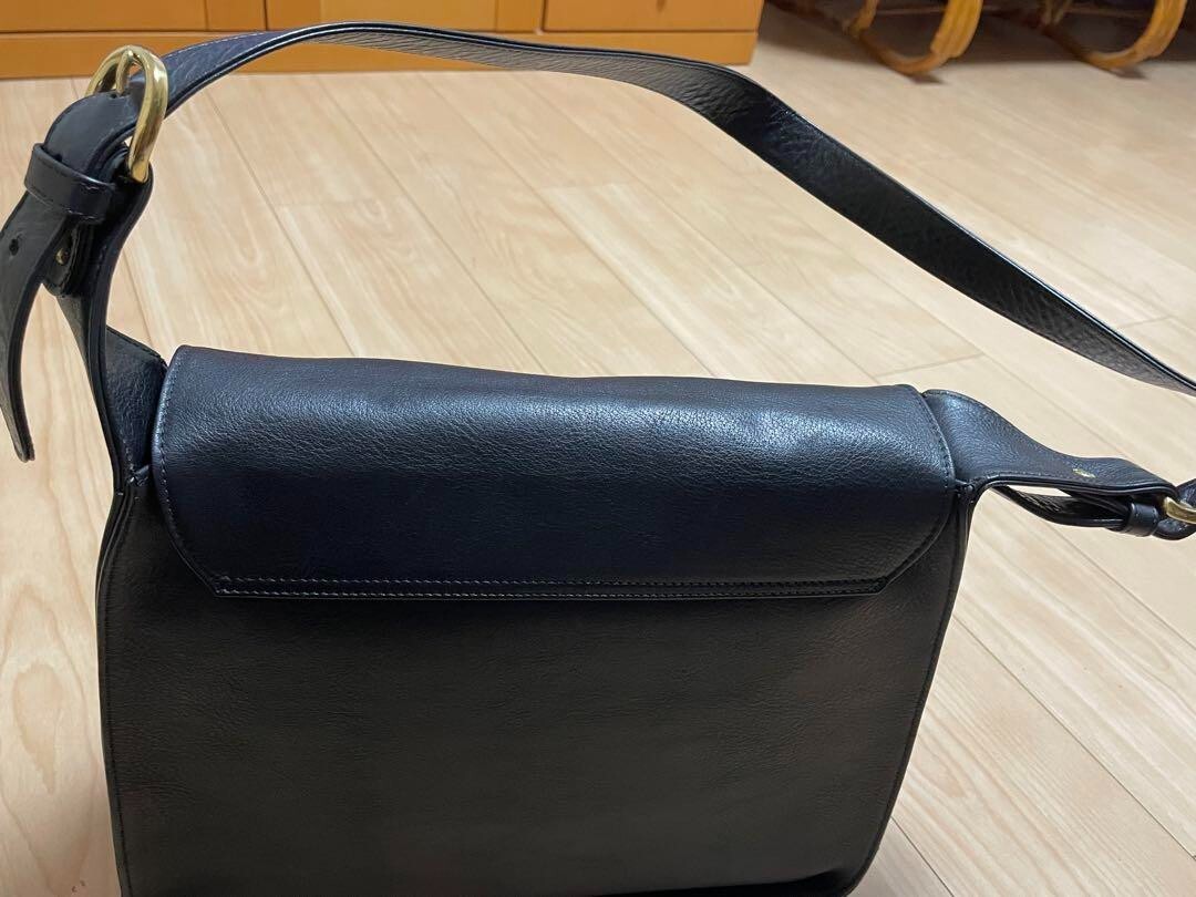 Ghurka All Black Leather Unisex Shoulder bag(GB605) wz Ghurka All Black Leather Unisex Shoulder bag(GB605) wz
