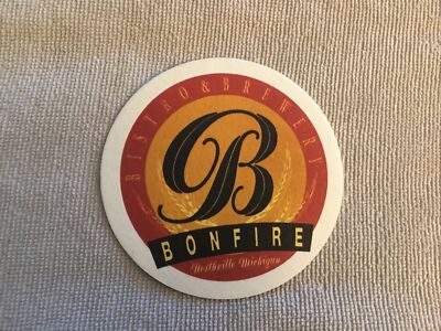 Bonfire Bistro & Brewery Beer Coaster, Northville, MI